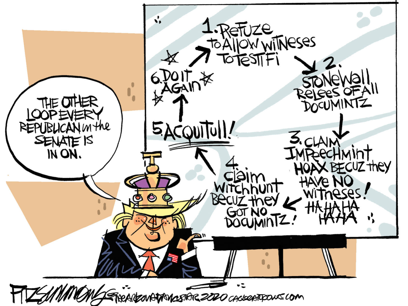 Daily Fitz Cartoon: In the loop